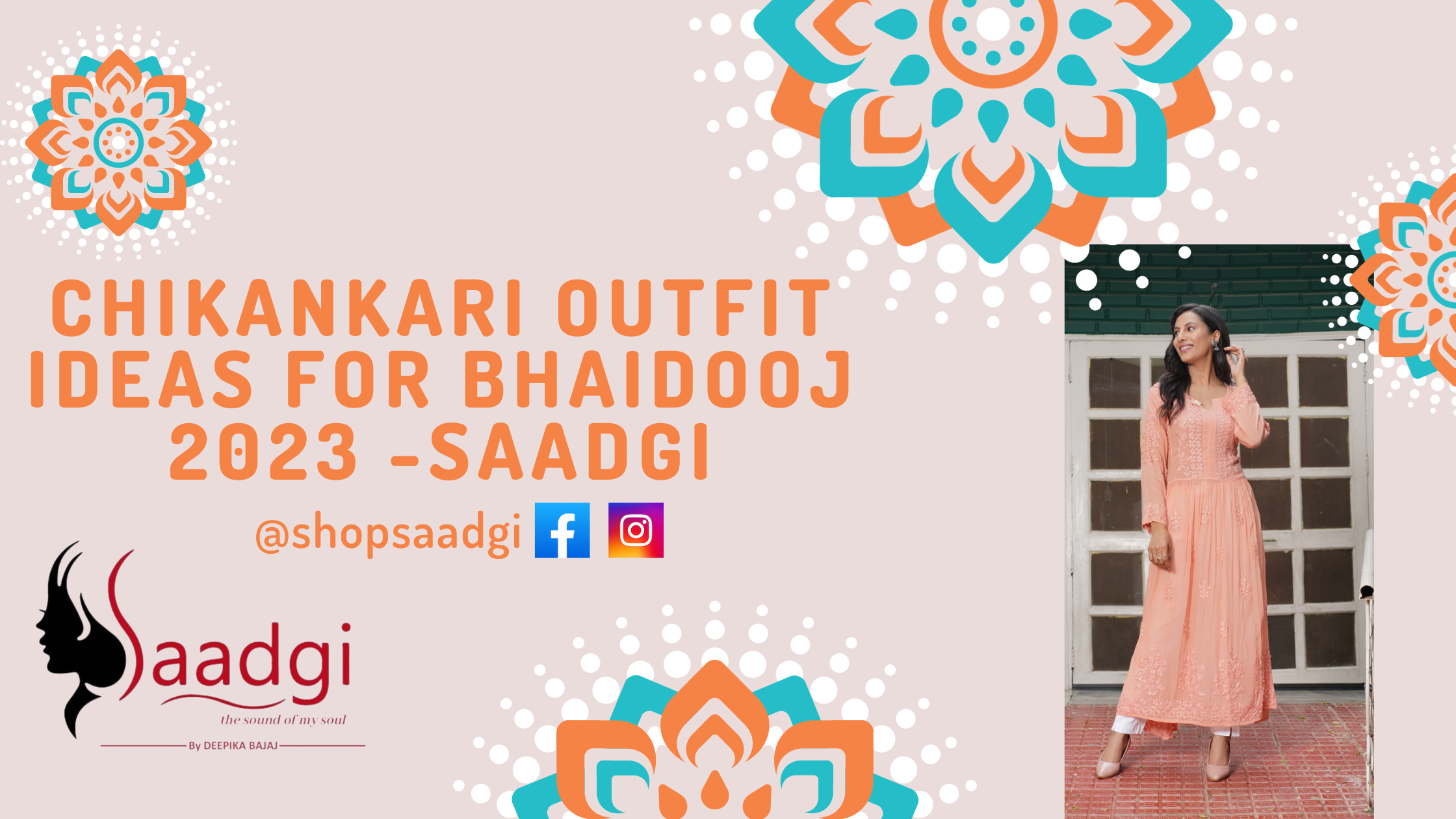 Chikankari Outfit Ideas for Bhaidooj 2023 -Saadgi