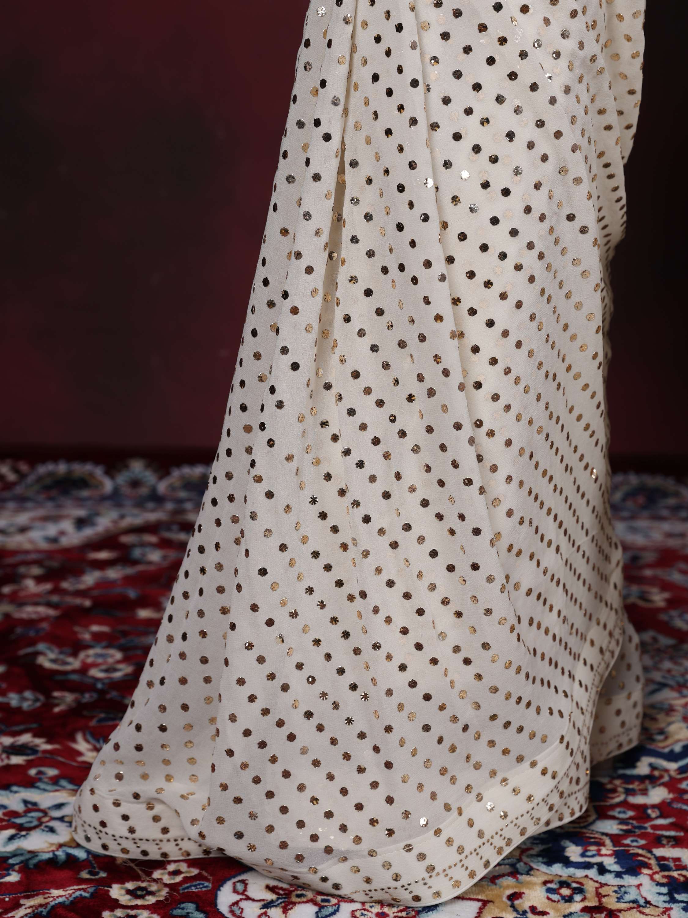 Kirti Sanon Inspired Mukaish Pure Georgette Saree