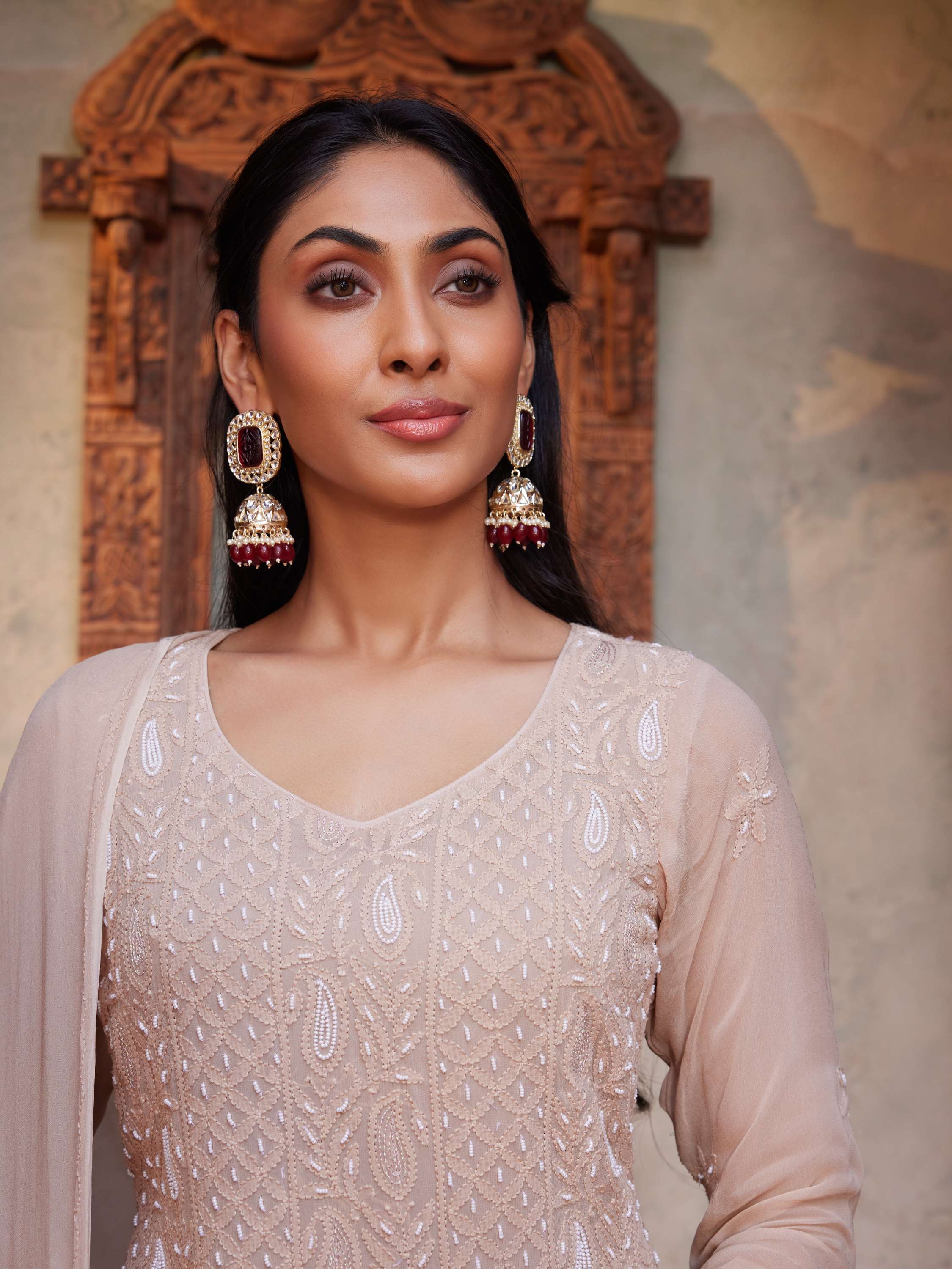 Hazel Wood Handmade Pearl Chikankari Suit