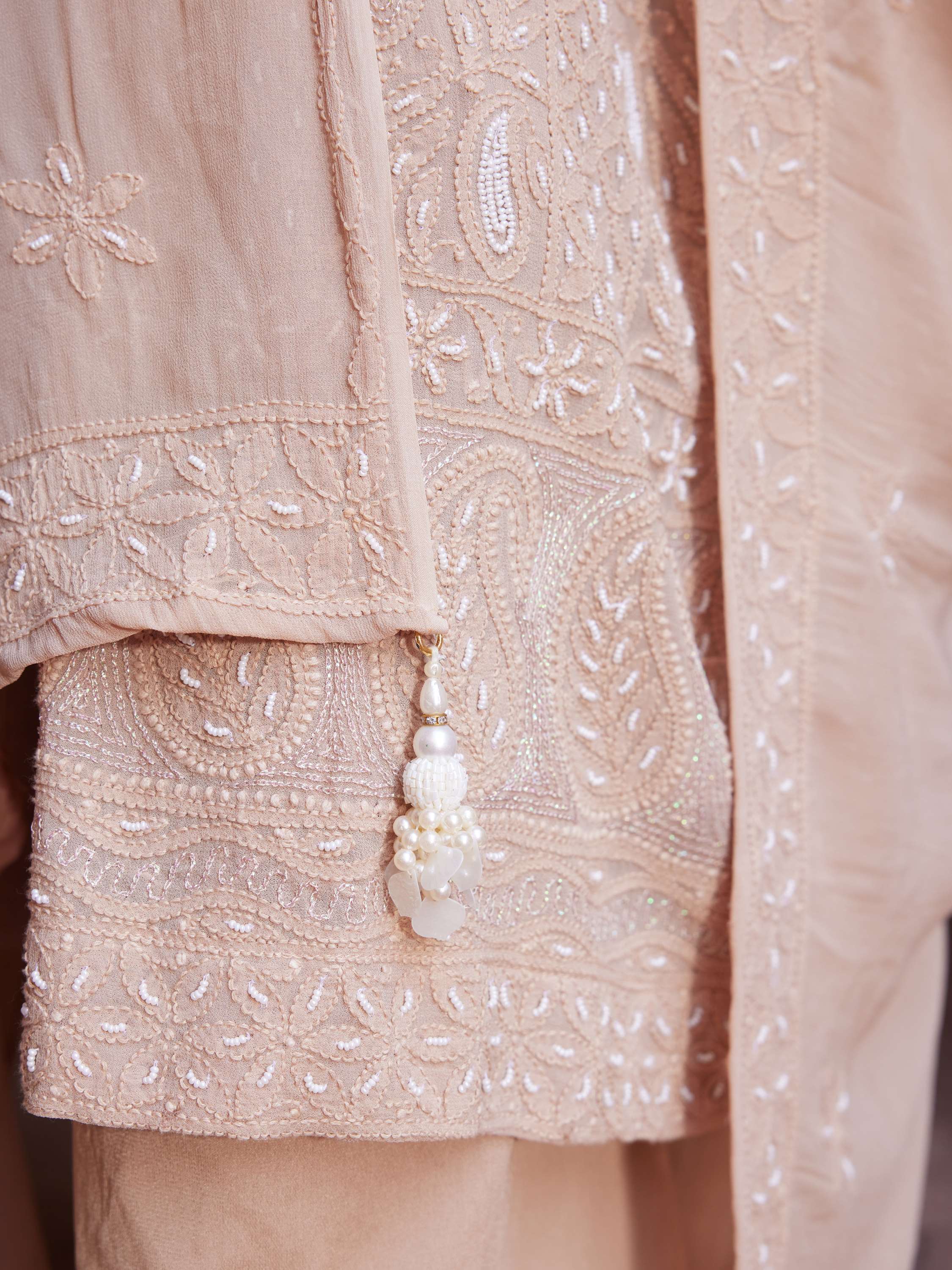 Hazel Wood Handmade Pearl Chikankari Suit
