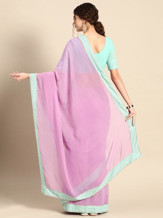 A unique and modern twist to traditional sarees, minimal sarees feature understated details, like scalloped hems and delicate borders in light-to-carry fabrics. bordered sarees, chikan sarees, chikankari sarees, organza sarees, elegant sarees, party, party wear sarees, organza sarees, chicken, chickenkari, chicken saree, lucknowi chikankari saree, saree