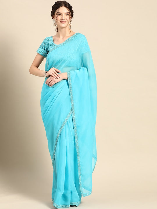 organza sarees, designed by saadgi , alia bhatt inspired saree, party wear sarees, organza sarees, chicken, chickenkari, chicken saree, lucknowi chikankari saree, saree