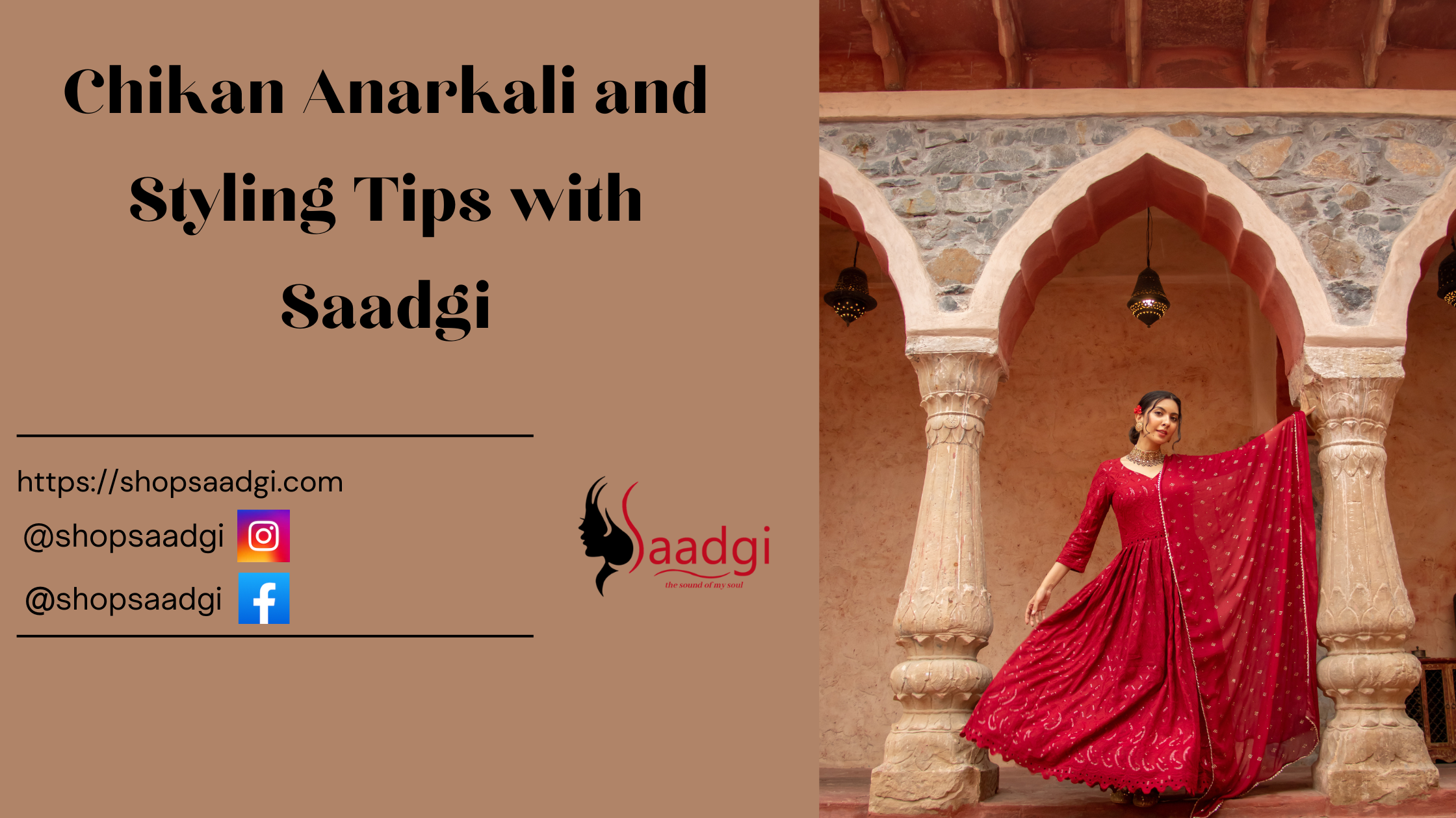 Chikan Anarkali and Styling Tips with Saadgi