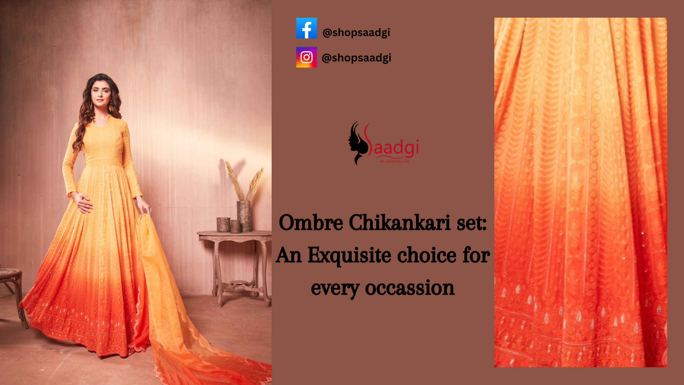 Ombre Chikankari kurta set:An Exquisite choice for every occasion